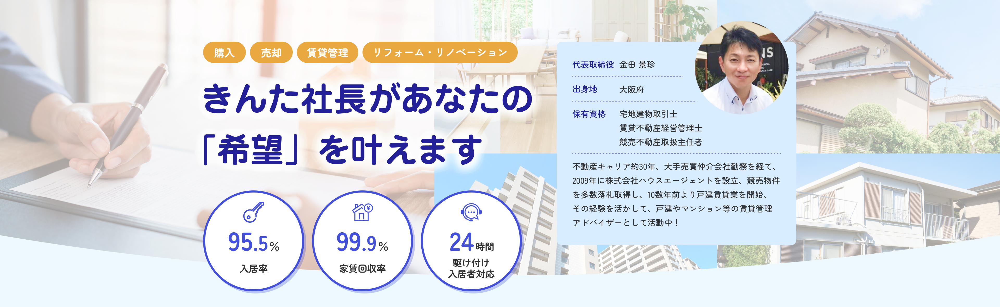 株式会社ハウスエージェント オーナー様へ - きんた社長があなたの「希望」を叶えます